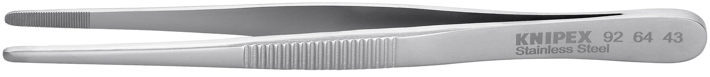 Knipex 92 64 43 Stainless Steel Gripping Tweezers-Blunt Tips - KNIPEX Tools
