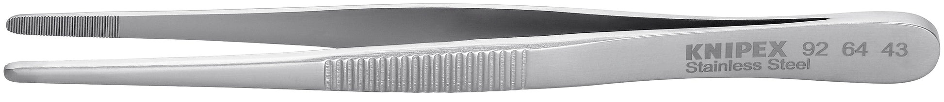 Knipex 92 64 43 Stainless Steel Gripping Tweezers-Blunt Tips - KNIPEX Tools