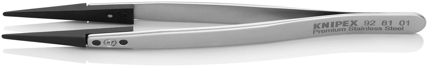 Knipex 92 81 01 Premium Stainless Steel Gripping Tweezers-Replaceable Tips - image 2
