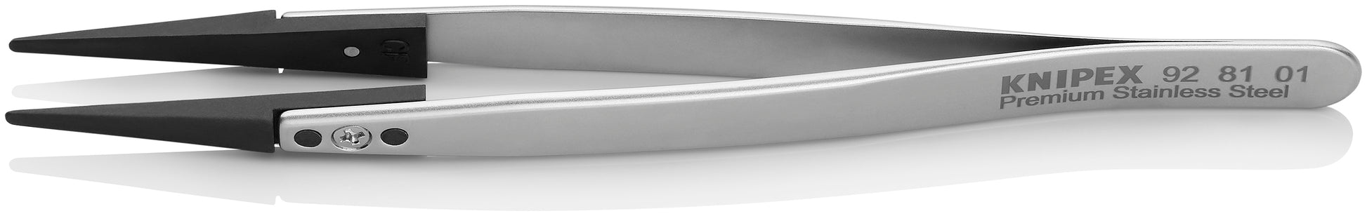 Knipex 92 81 01 Premium Stainless Steel Gripping Tweezers-Replaceable Tips - image 2