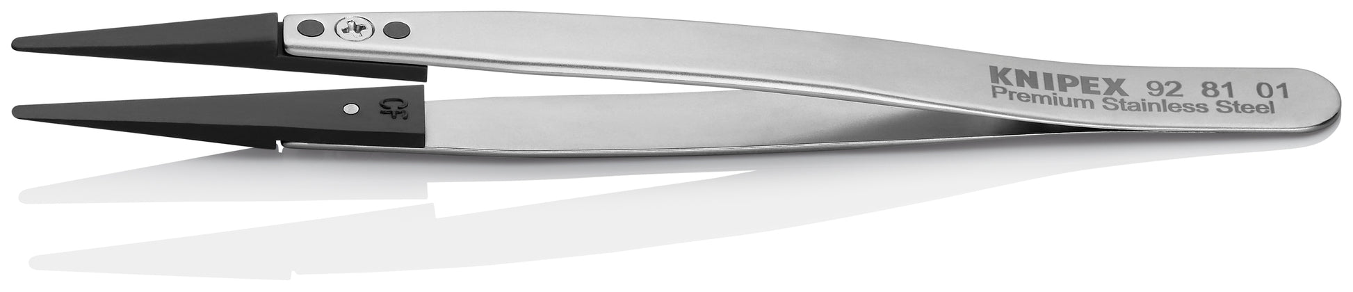 Knipex 92 81 01 Premium Stainless Steel Gripping Tweezers-Replaceable Tips - image 3