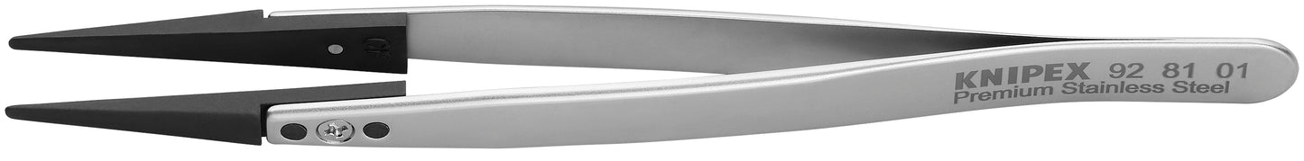 Knipex 92 81 01 Premium Stainless Steel Gripping Tweezers-Replaceable Tips - KNIPEX Tools
