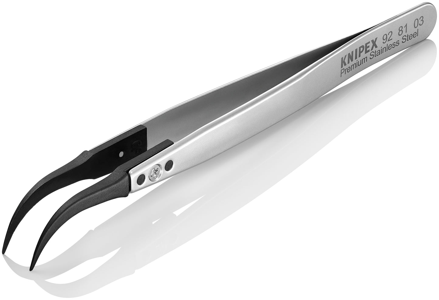 Knipex 92 81 03 Premium Stainless Steel Gripping Tweezers-60°Angled-Pointed Tips - image 4