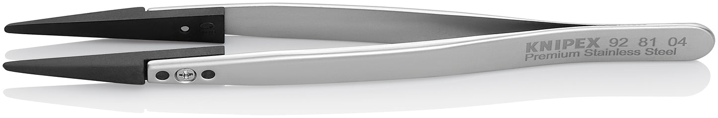Knipex 92 81 04 Premium Stainless Steel Gripping Tweezers-Replaceable Tips - image 2