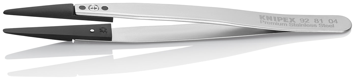 Knipex 92 81 04 Premium Stainless Steel Gripping Tweezers-Replaceable Tips - image 3