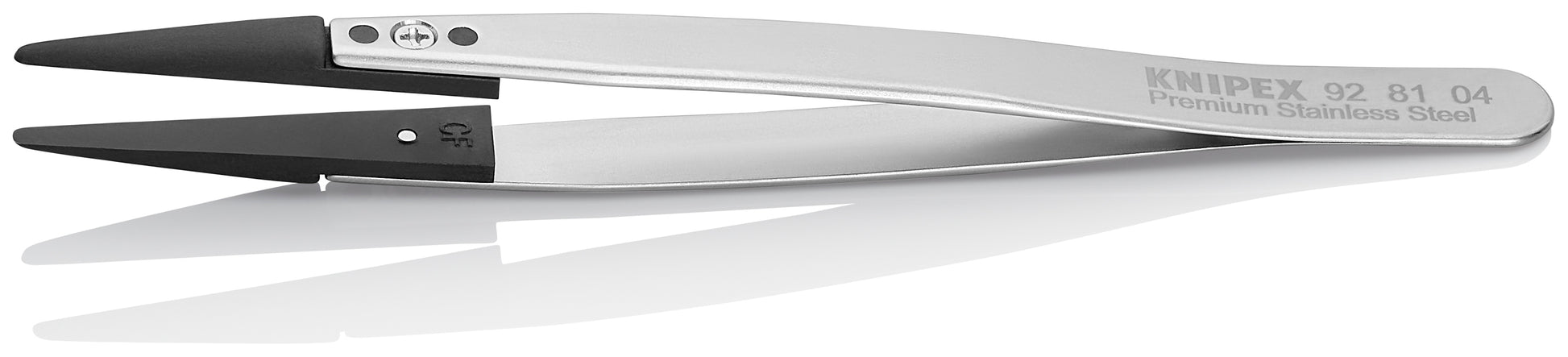 Knipex 92 81 04 Premium Stainless Steel Gripping Tweezers-Replaceable Tips - image 3