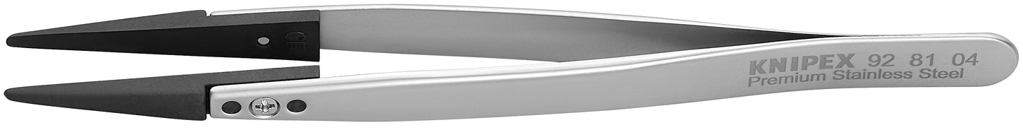 Knipex 92 81 04 Premium Stainless Steel Gripping Tweezers-Replaceable Tips - KNIPEX Tools