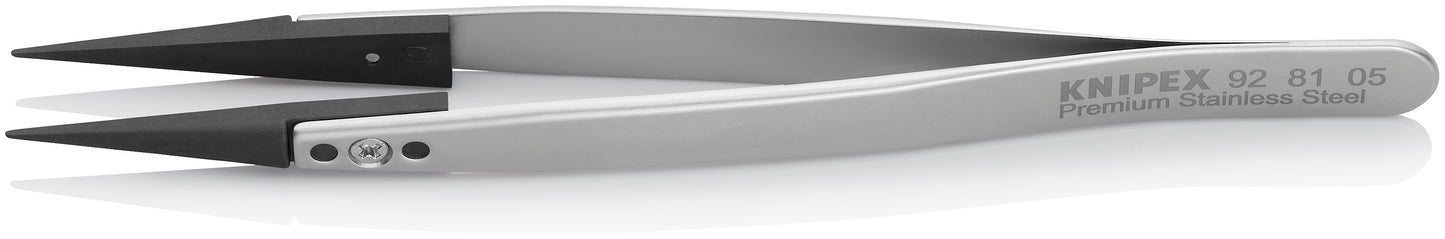 Knipex 92 81 05 Premium Stainless Steel Gripping Tweezers-Pointed Tips - image 2