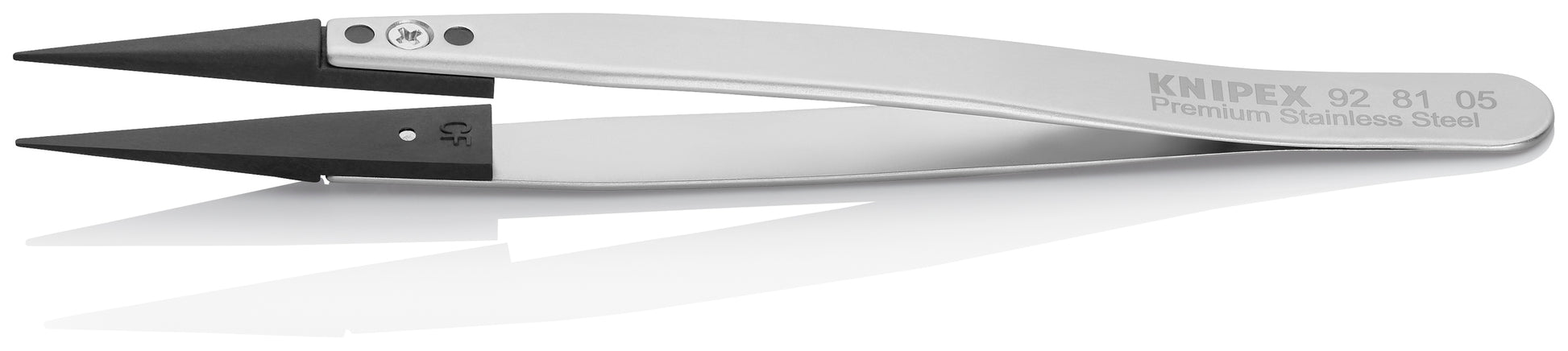 Knipex 92 81 05 Premium Stainless Steel Gripping Tweezers-Pointed Tips - image 3