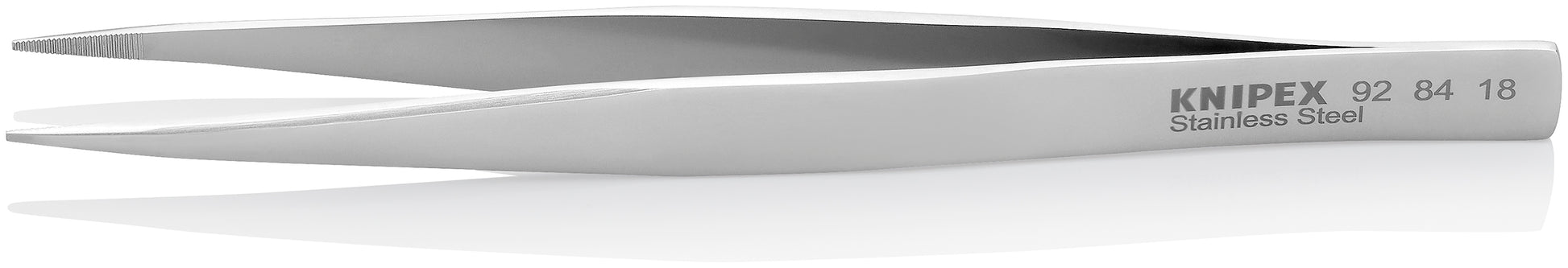 Knipex 92 84 18 Stainless Steel Gripping Tweezers-Blunt Tips - image 2