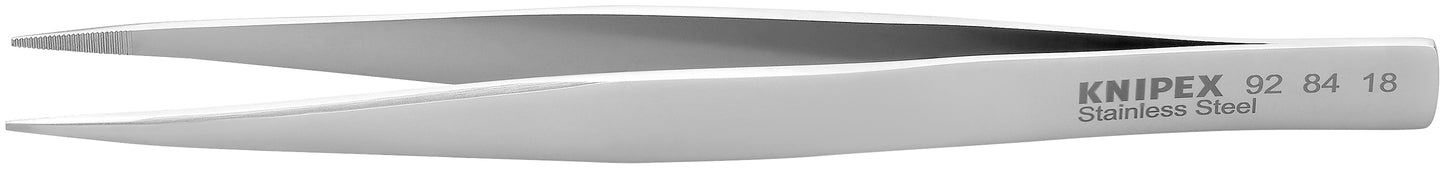 Knipex 92 84 18 Stainless Steel Gripping Tweezers-Blunt Tips - KNIPEX Tools