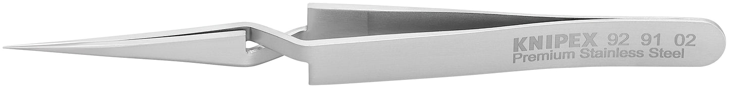 Knipex 92 91 02 Premium Stainless Steel Gripping Cross-Over Tweezers-Needle-Point Tips - KNIPEX Tools