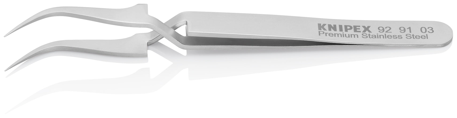 Knipex 92 91 03 Premium Stainless Steel Cross-Over Gripping Tweezers-45°Angled-Needle-Point Tips - image 3