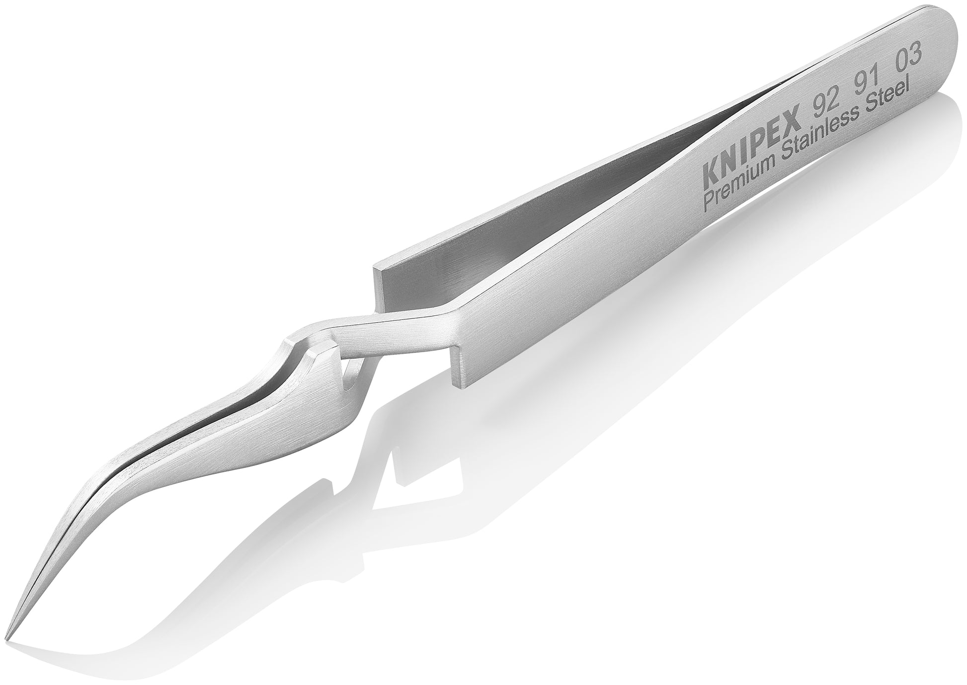 Knipex 92 91 03 Premium Stainless Steel Cross-Over Gripping Tweezers-45°Angled-Needle-Point Tips - image 4