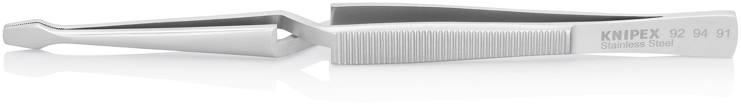 Knipex 92 94 91 Stainless Steel Gripping Cross-Over Tweezers-Blunt Tips - image 2