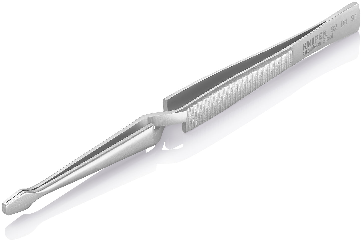 Knipex 92 94 91 Stainless Steel Gripping Cross-Over Tweezers-Blunt Tips - image 4