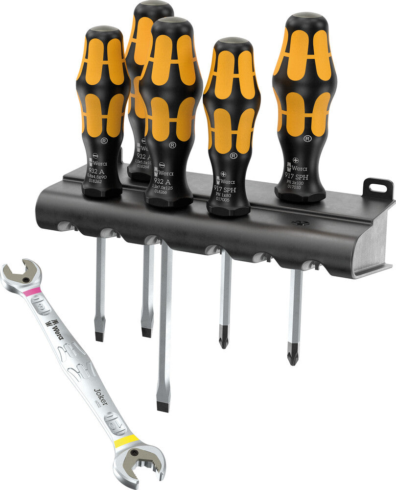 Wera 05136078001 CHISELDRIVER + JOKER DOUBLE OPEN-END SPANNER. LIMITED EDITION SET 1, 6 PIECES