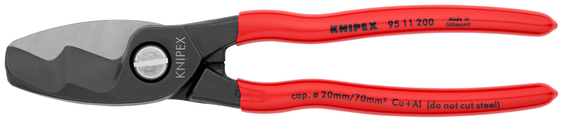 Knipex 95 11 200 Cable Shears-Twin Cutting Edges - KNIPEX Tools