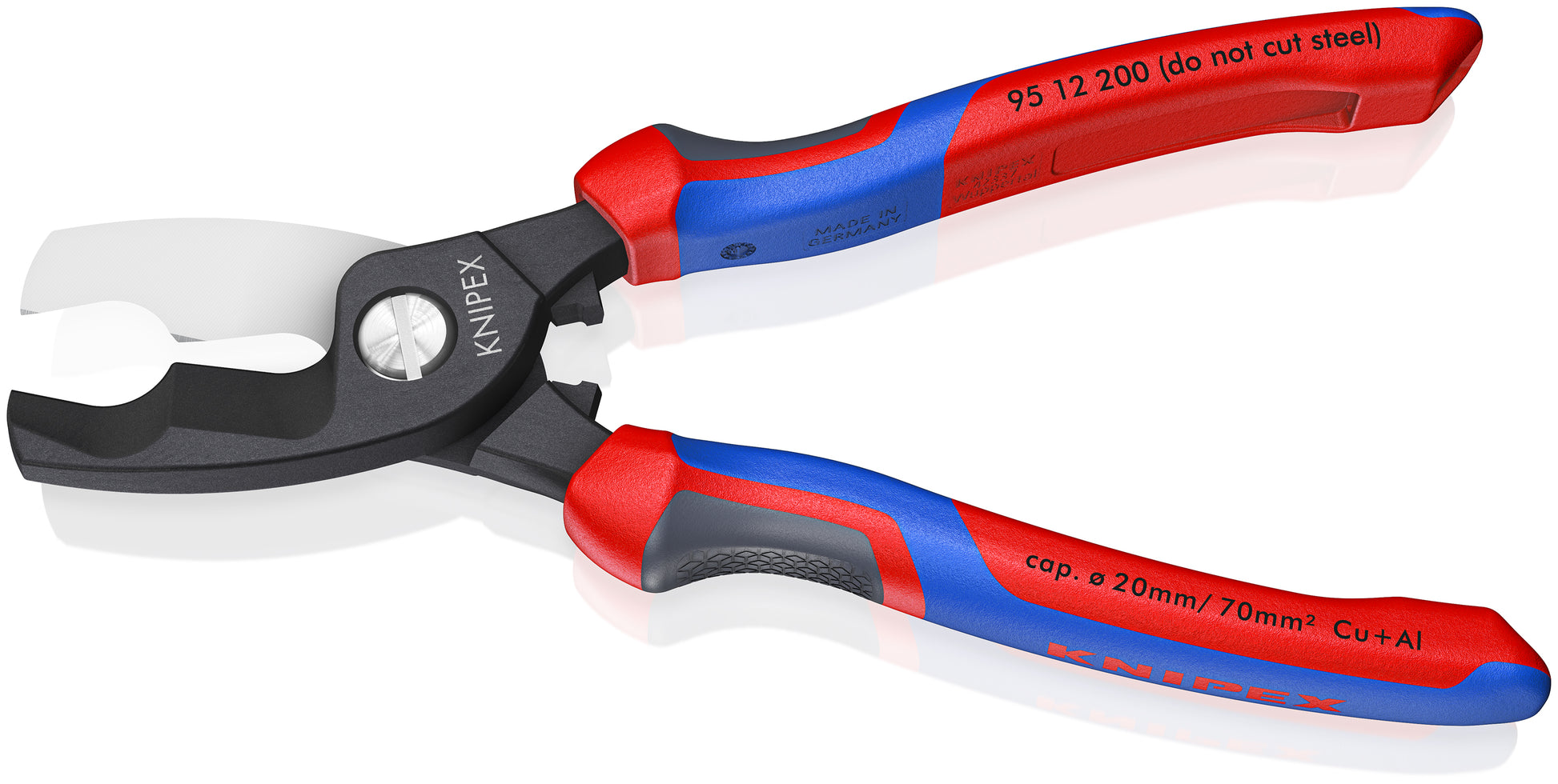 Knipex 95 12 200 Cable Shears-Twin Cutting Edges - image 3