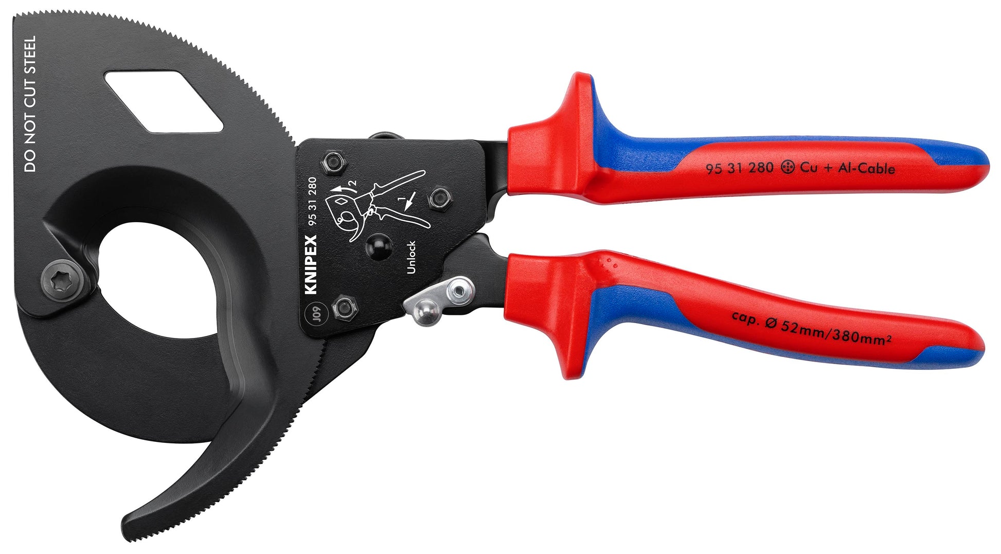 Knipex 95 31 280 SBA Ratcheting Cable Cutters - KNIPEX Tools