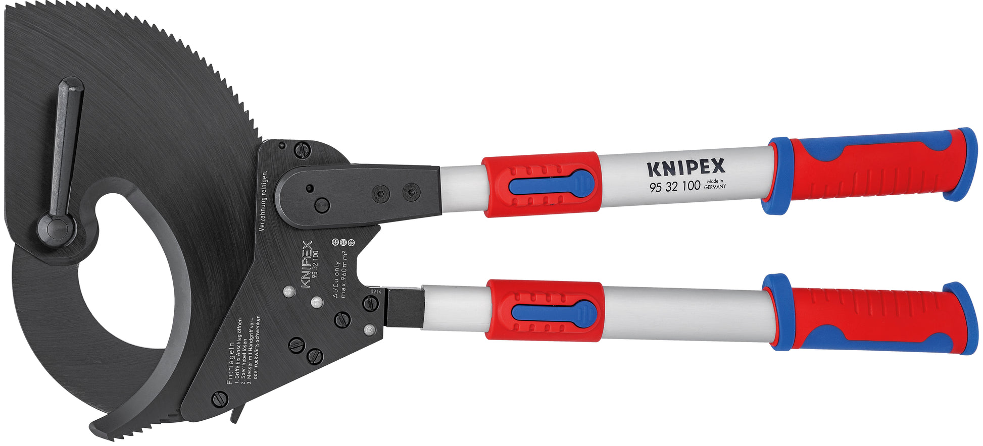 Knipex 95 32 100 Ratcheting Cable Cutters-Telescopic Handles - KNIPEX Tools