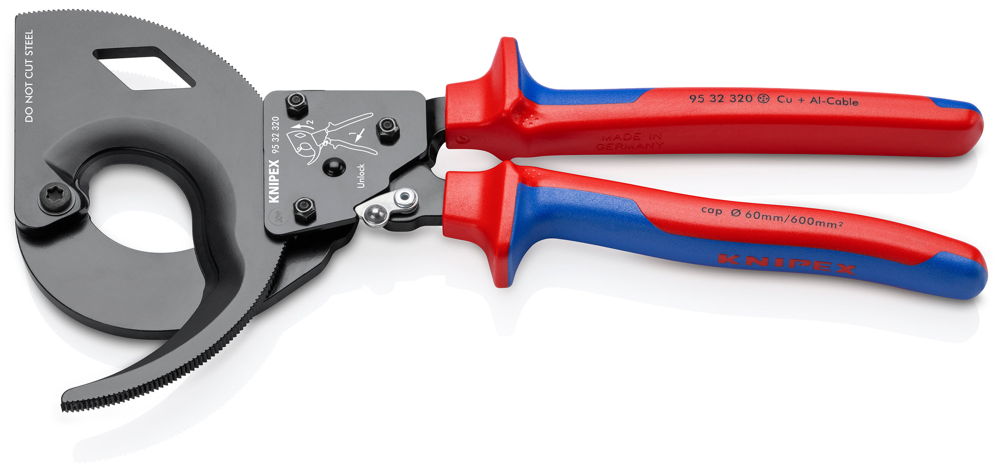 Knipex 95 32 320 3 Stage Drive Ratcheting Cable Cutter - image 2