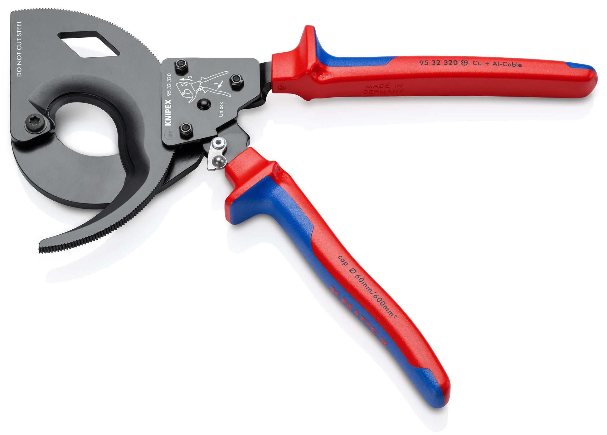 Knipex 95 32 320 3 Stage Drive Ratcheting Cable Cutter - image 3