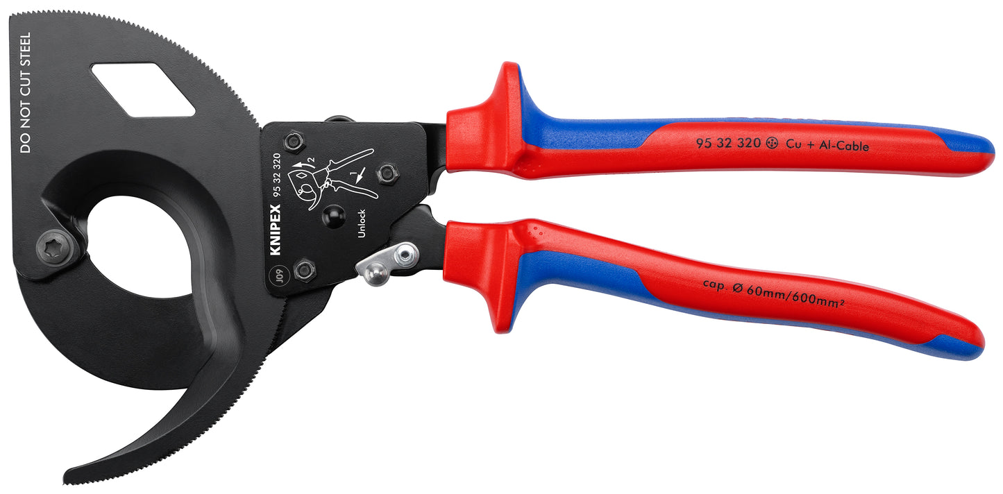 Knipex 95 32 320 3 Stage Drive Ratcheting Cable Cutter - KNIPEX Tools