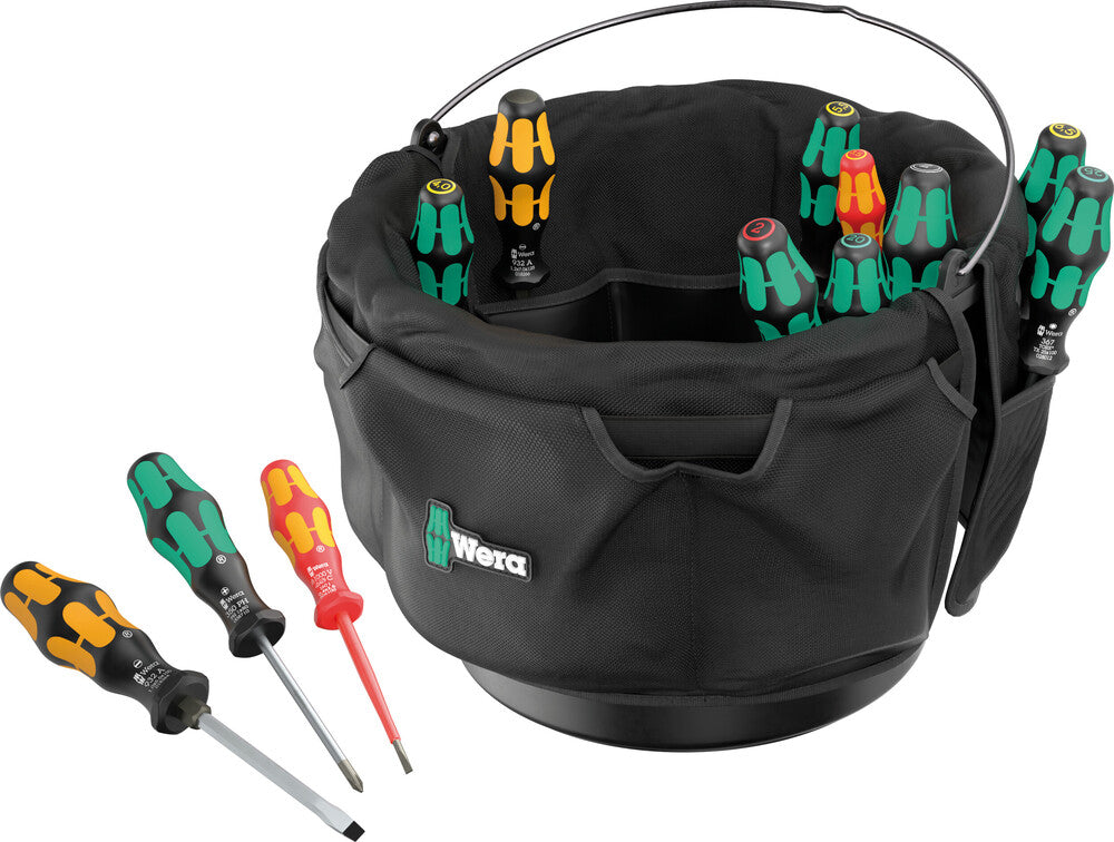 Wera 05105100001 9559 TOOL BUCKET ORGANIZER SCREWDRIVER SET 1, 13 PIECES