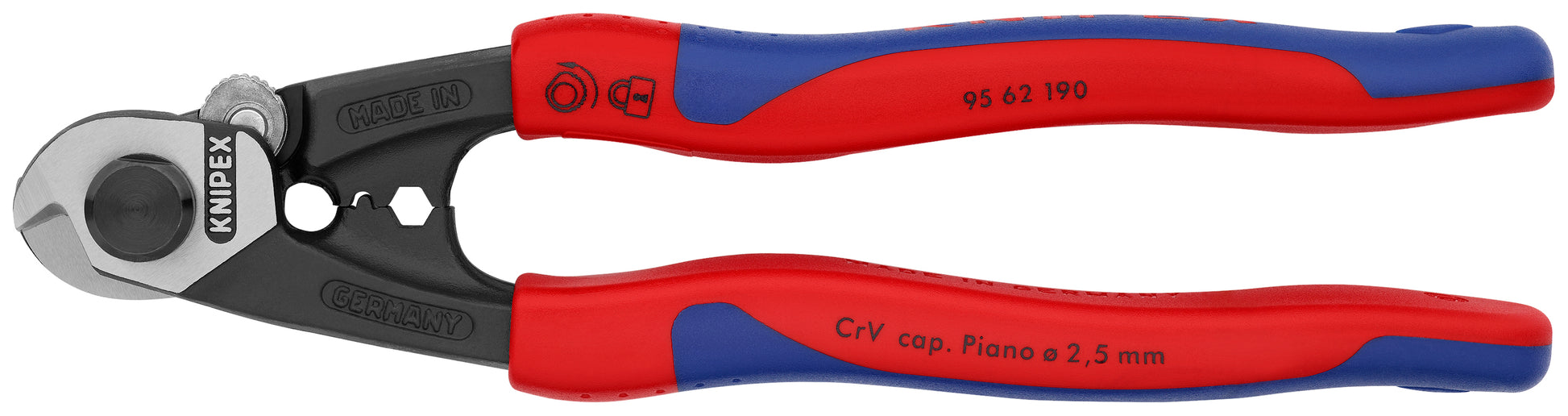 Knipex 95 62 190 SBA Wire Rope Shears - KNIPEX Tools