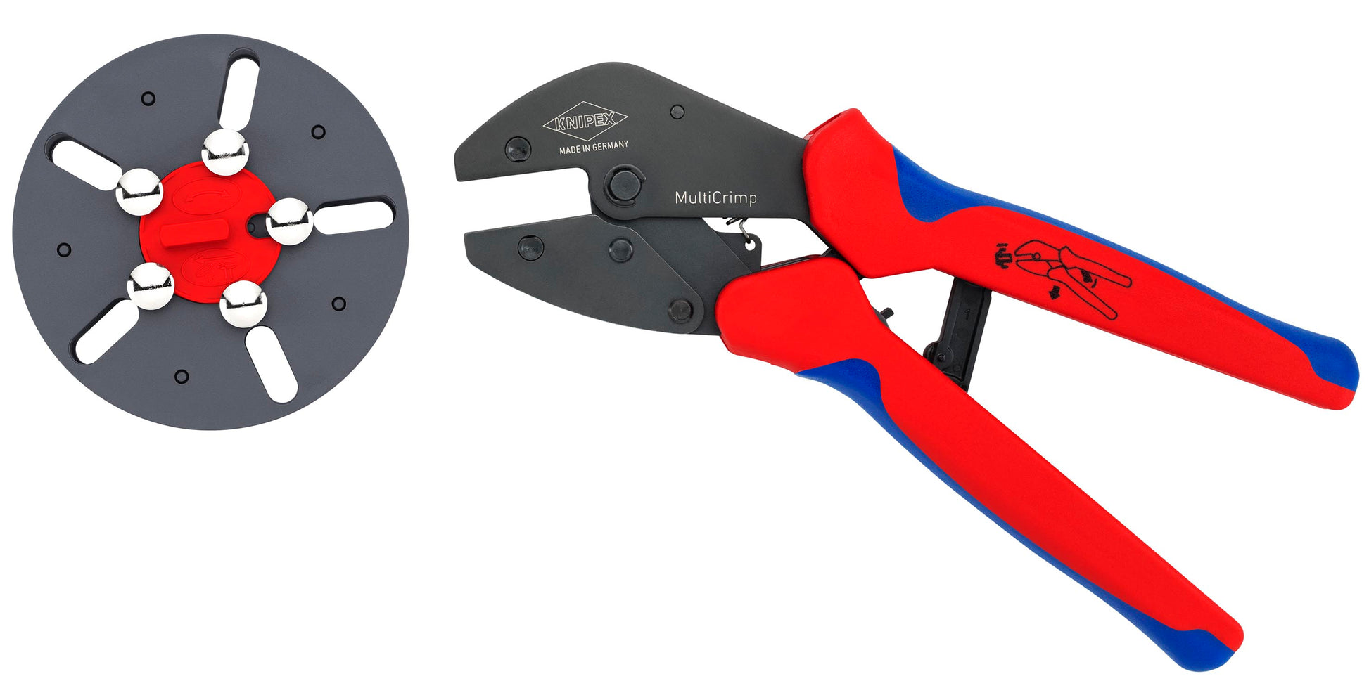 Knipex 97 33 LE MultiCrimp® Crimping Pliers with empty magazine - KNIPEX Tools
