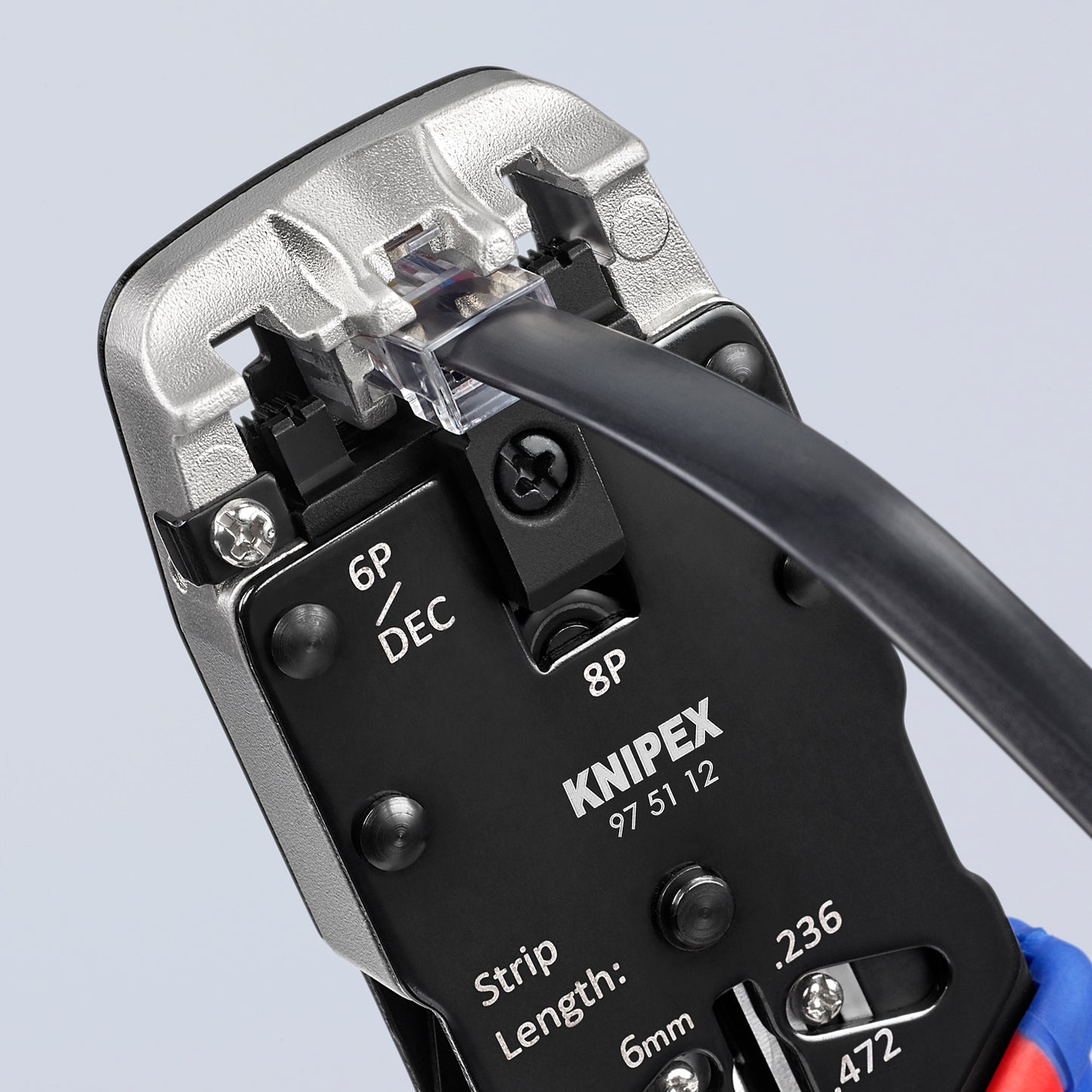 Knipex 97 51 12 Crimping Pliers- For 4, 6 and 8 Pole Western Plug Type - image 5