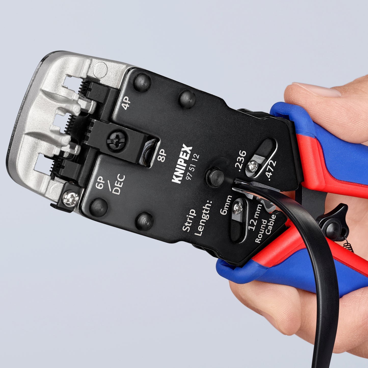 Knipex 97 51 12 Crimping Pliers- For 4, 6 and 8 Pole Western Plug Type - image 8
