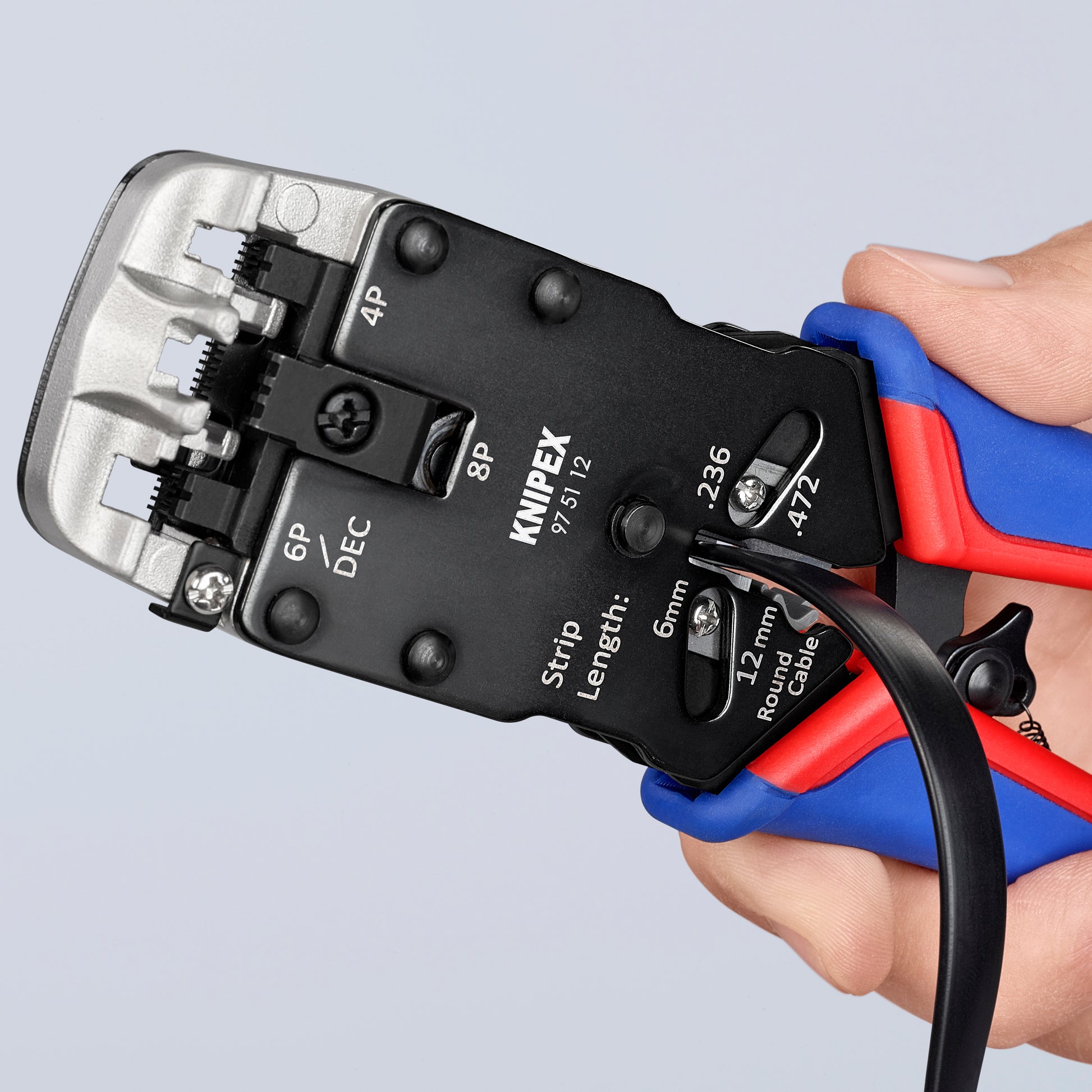 Knipex 97 51 12 Crimping Pliers- For 4, 6 and 8 Pole Western Plug Type - image 8