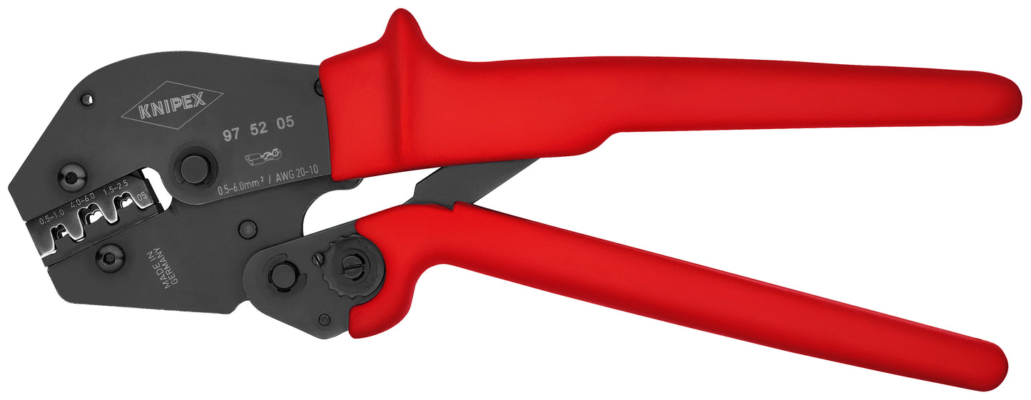 Knipex 97 52 05 Crimping Pliers For Non-Insulated Open Plug-Type Connectors (Plug Width 4.8 and 6.3 mm) - KNIPEX Tools