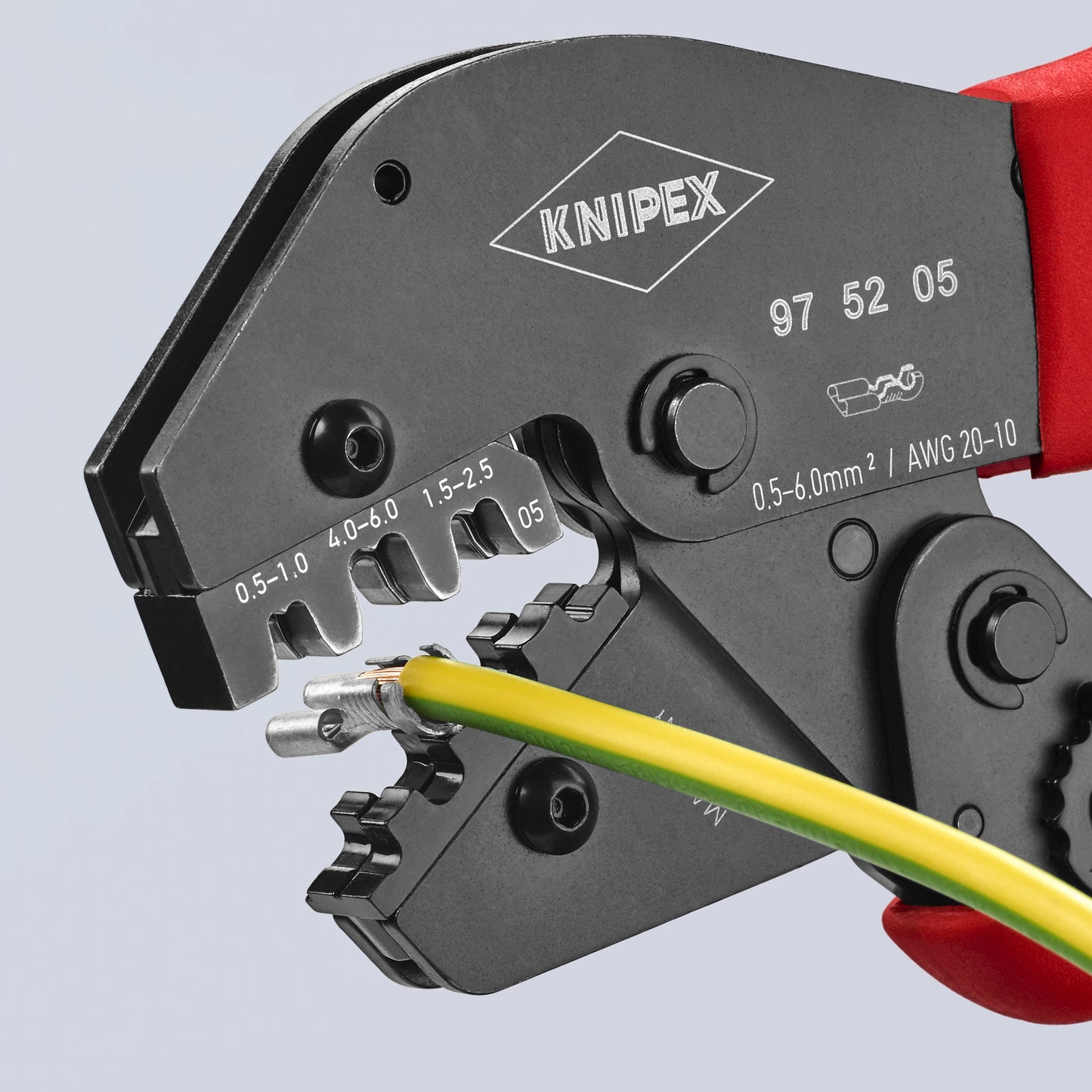 Knipex 97 52 05 Crimping Pliers For Non-Insulated Open Plug-Type Connectors (Plug Width 4.8 and 6.3 mm) - image 5
