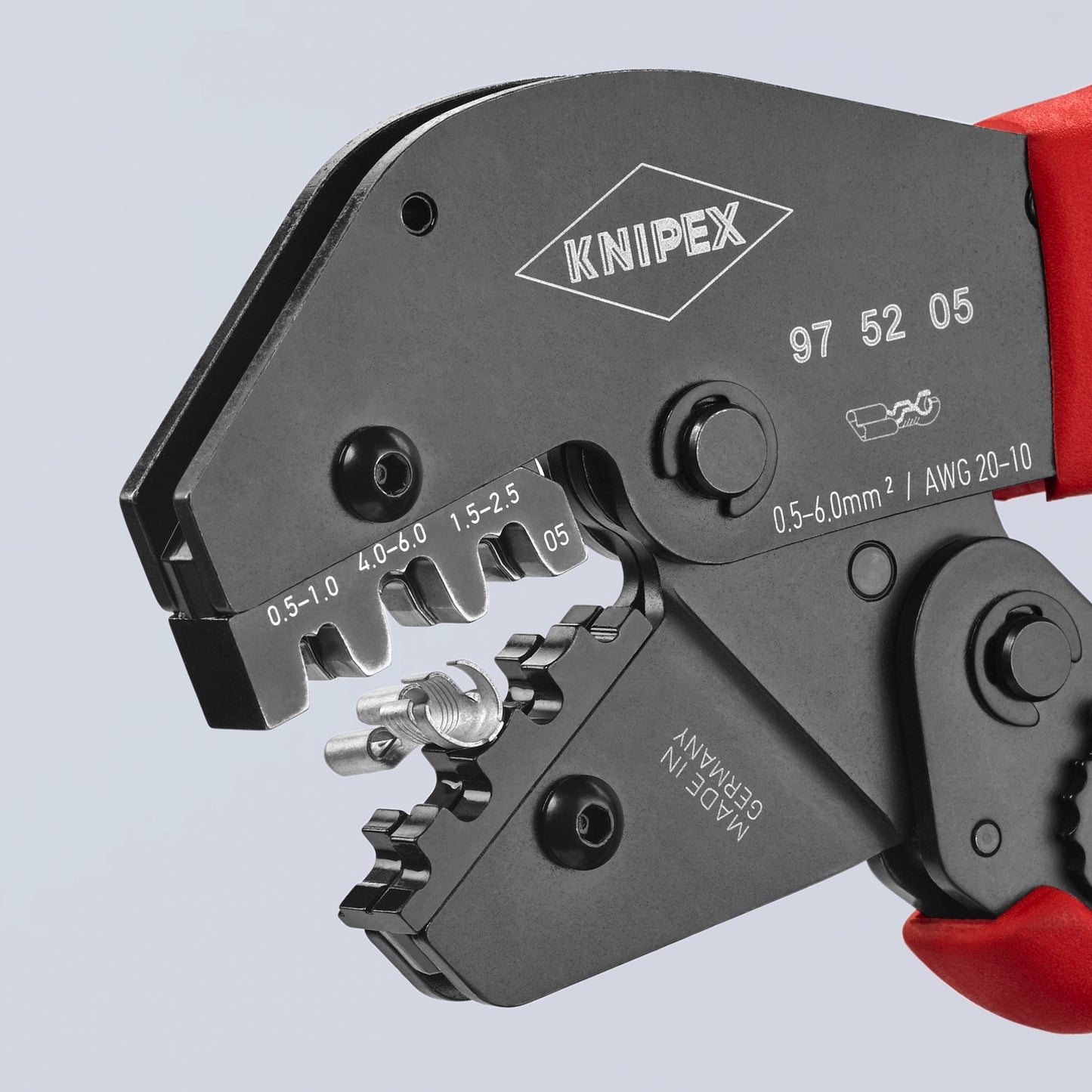 Knipex 97 52 05 Crimping Pliers For Non-Insulated Open Plug-Type Connectors (Plug Width 4.8 and 6.3 mm) - image 6