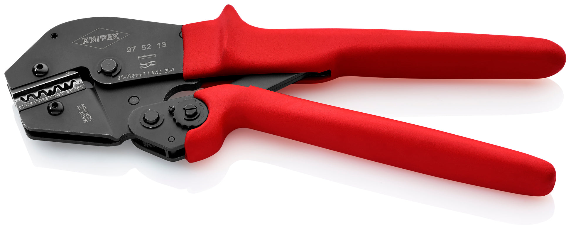 Knipex 97 52 13 Crimping Pliers For Non-insulated Crimp Terminals, Tube and Compression Cable Lugs - image 2