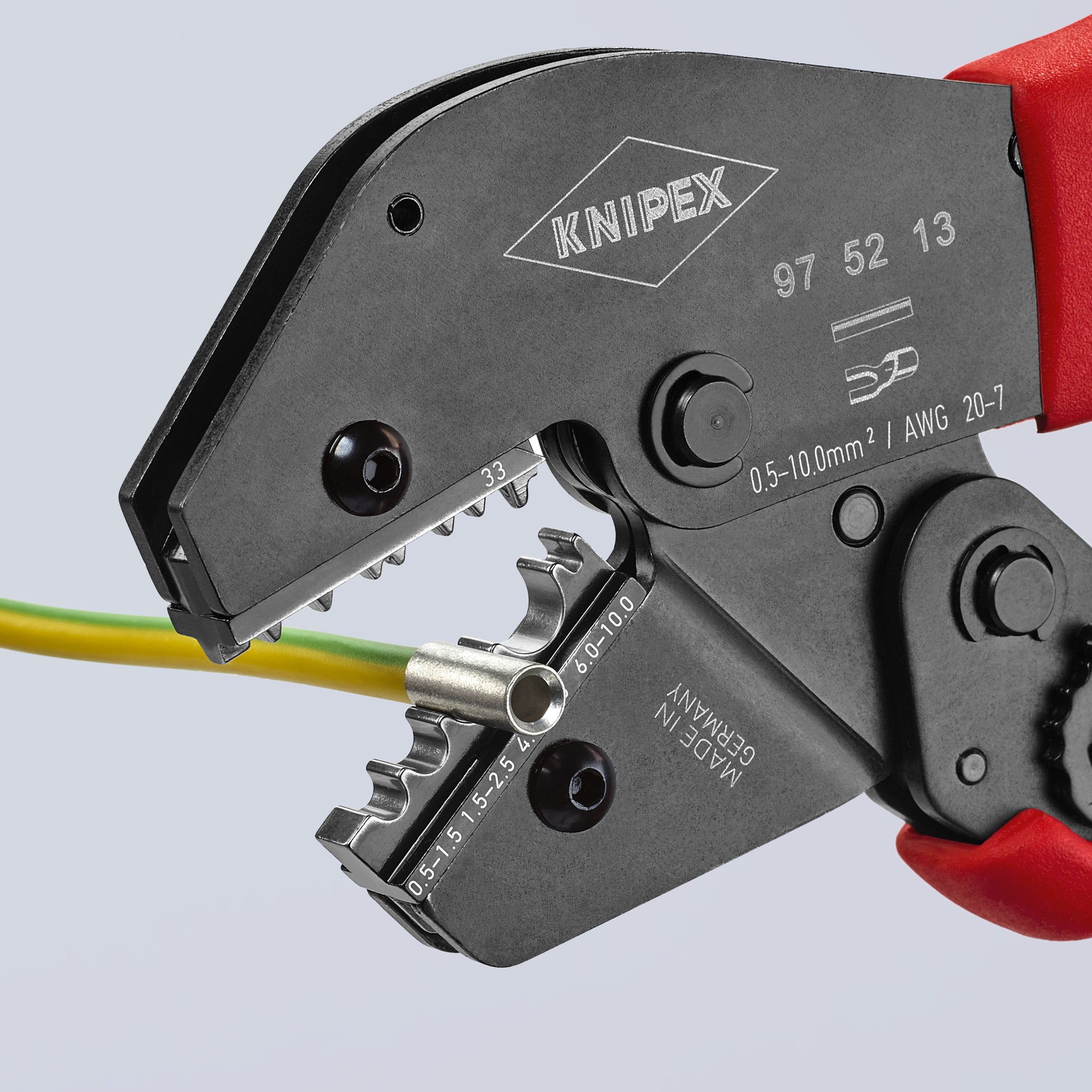 Knipex 97 52 13 Crimping Pliers For Non-insulated Crimp Terminals, Tube and Compression Cable Lugs - image 5