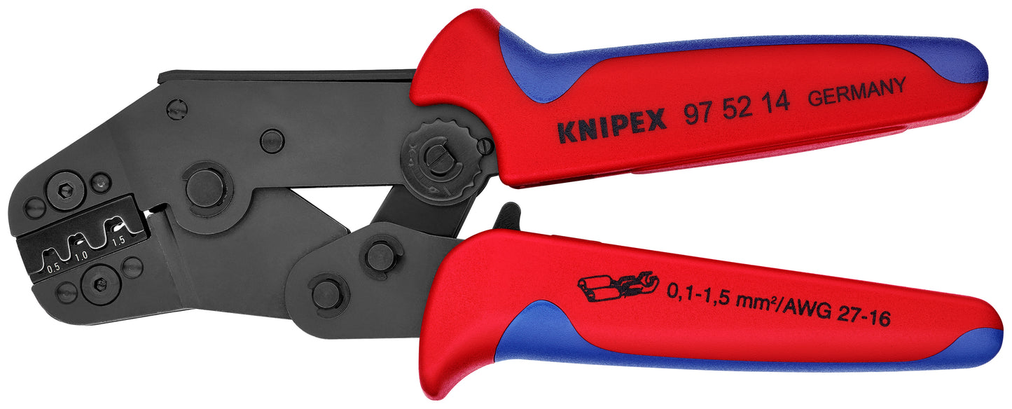 Knipex 97 52 14 Crimping Pliers For Non-Insulated Open Plug-Type Connectors (Plug Width 2.8 and 4.8 mm) - KNIPEX Tools