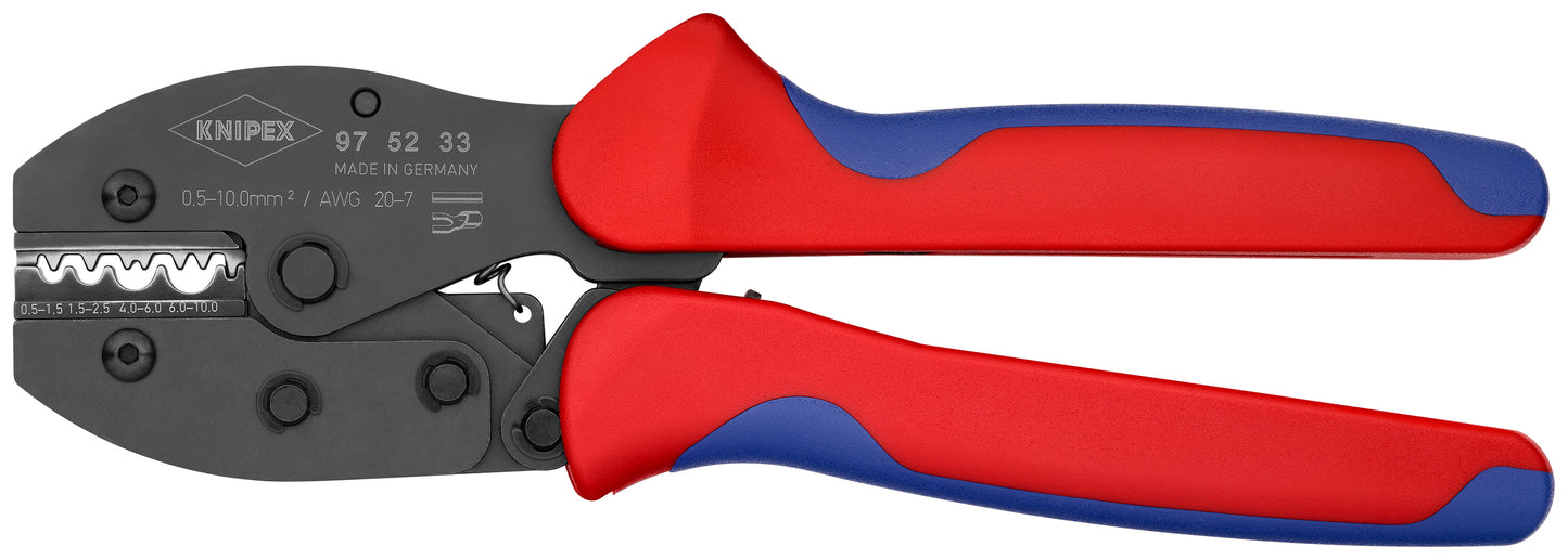 Knipex 97 52 33 Crimping Pliers For Non-insulated Crimp Terminals, Tube and Compression Cable Lugs - KNIPEX Tools