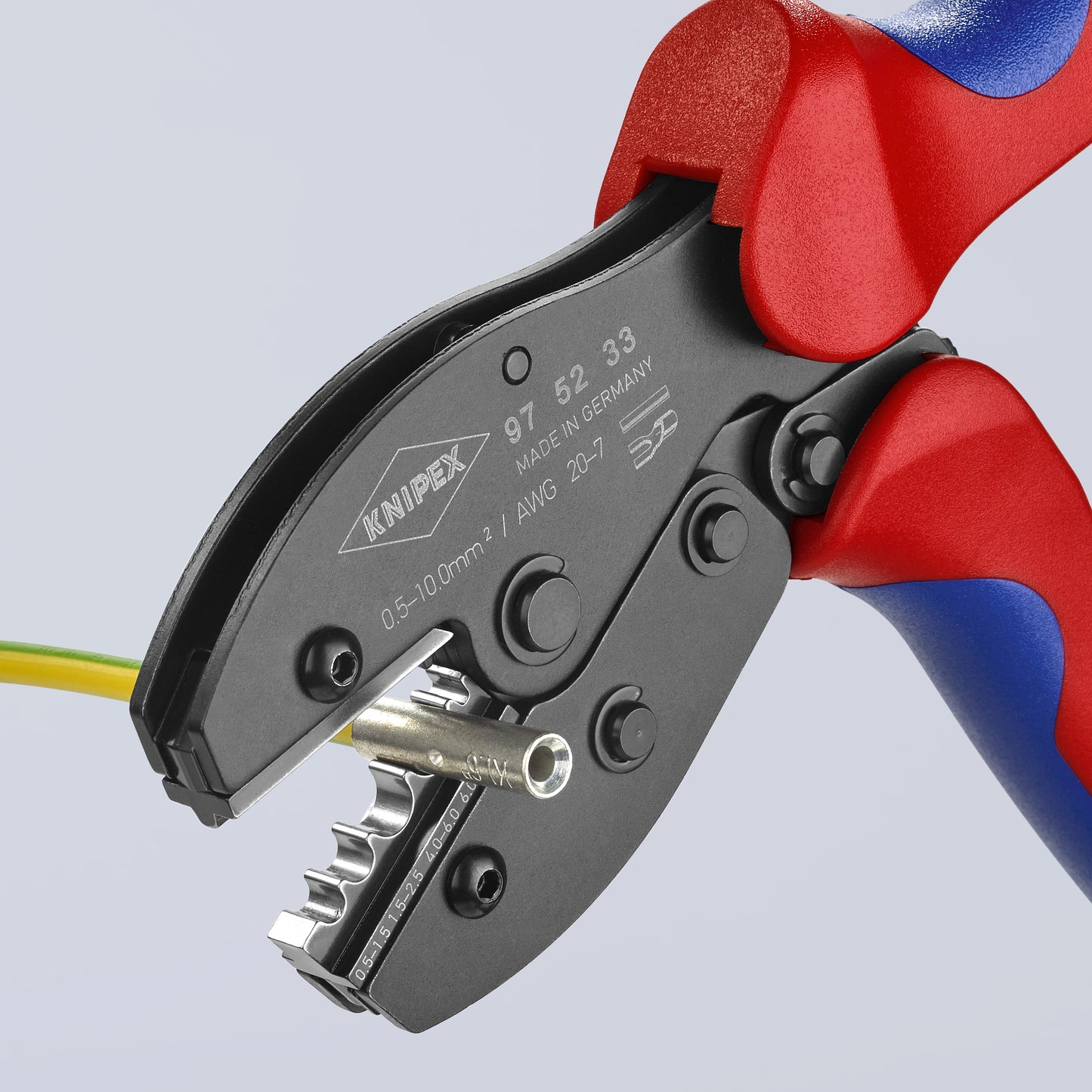 Knipex 97 52 33 Crimping Pliers For Non-insulated Crimp Terminals, Tube and Compression Cable Lugs - image 5