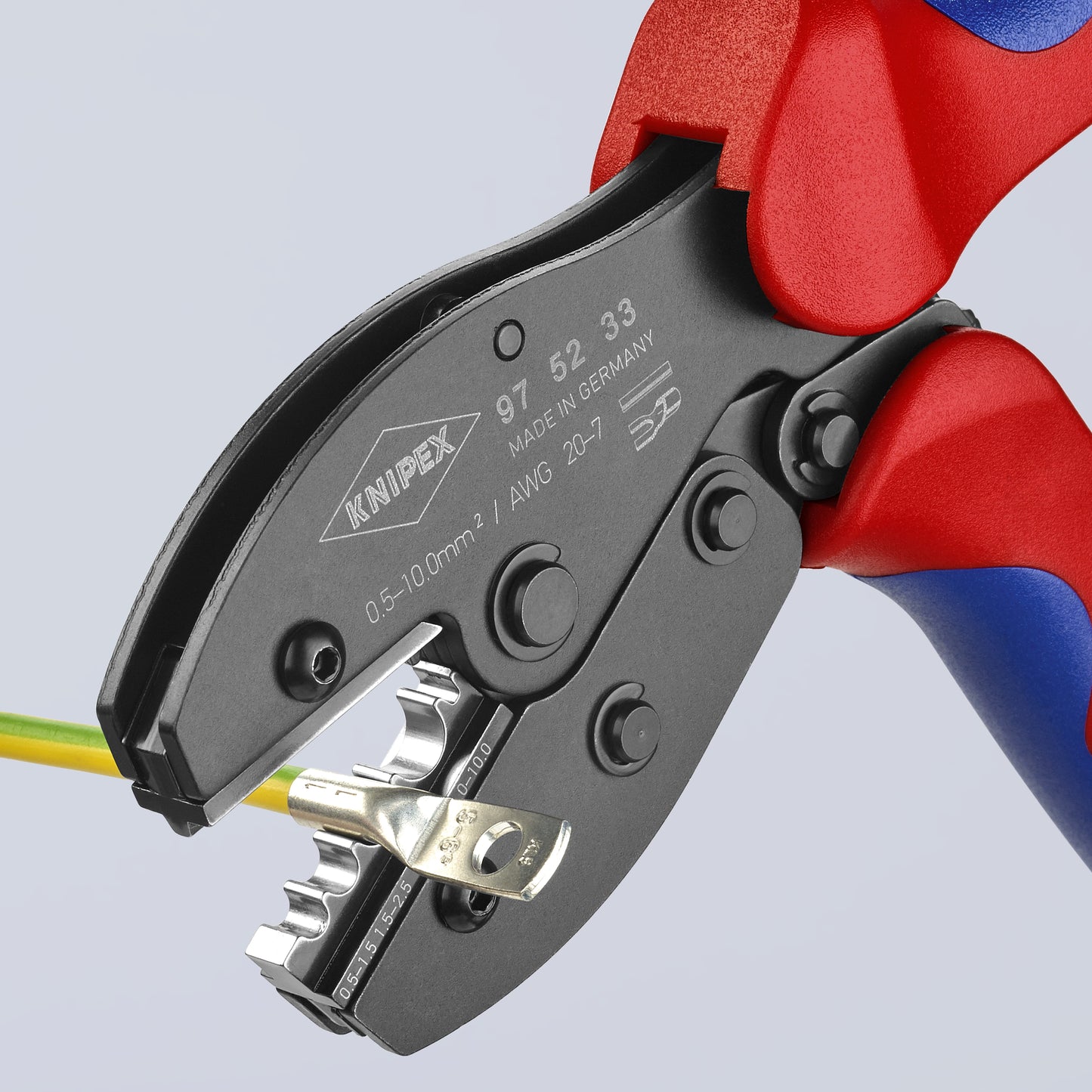 Knipex 97 52 33 Crimping Pliers For Non-insulated Crimp Terminals, Tube and Compression Cable Lugs - image 6