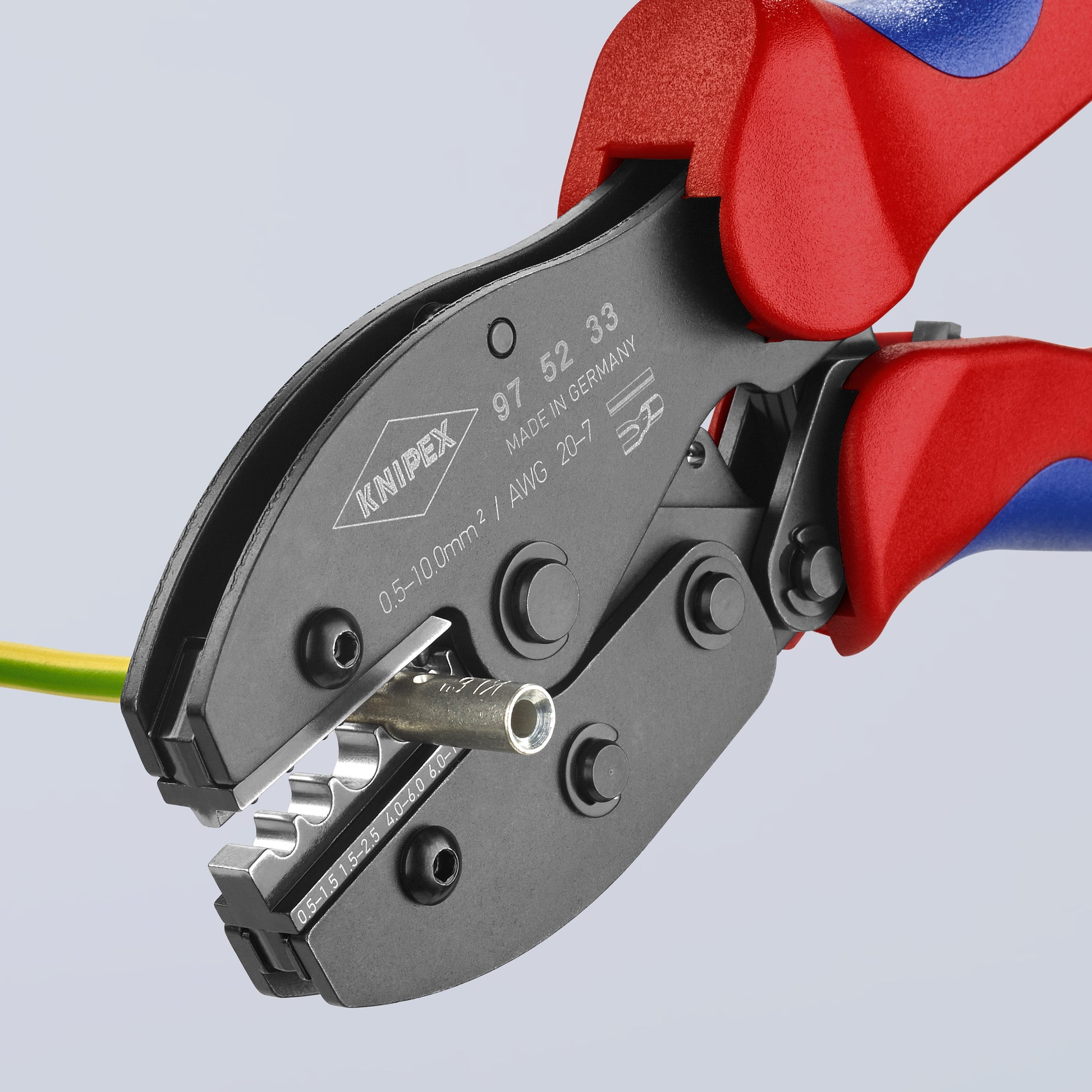Knipex 97 52 33 Crimping Pliers For Non-insulated Crimp Terminals, Tube and Compression Cable Lugs - image 8