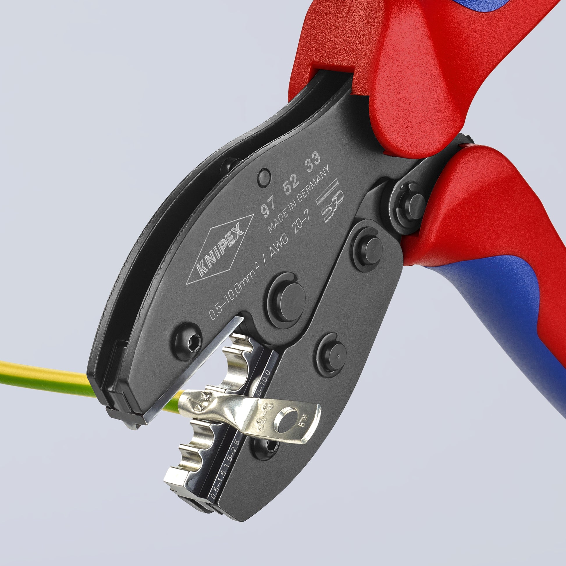 Knipex 97 52 33 Crimping Pliers For Non-insulated Crimp Terminals, Tube and Compression Cable Lugs - image 9