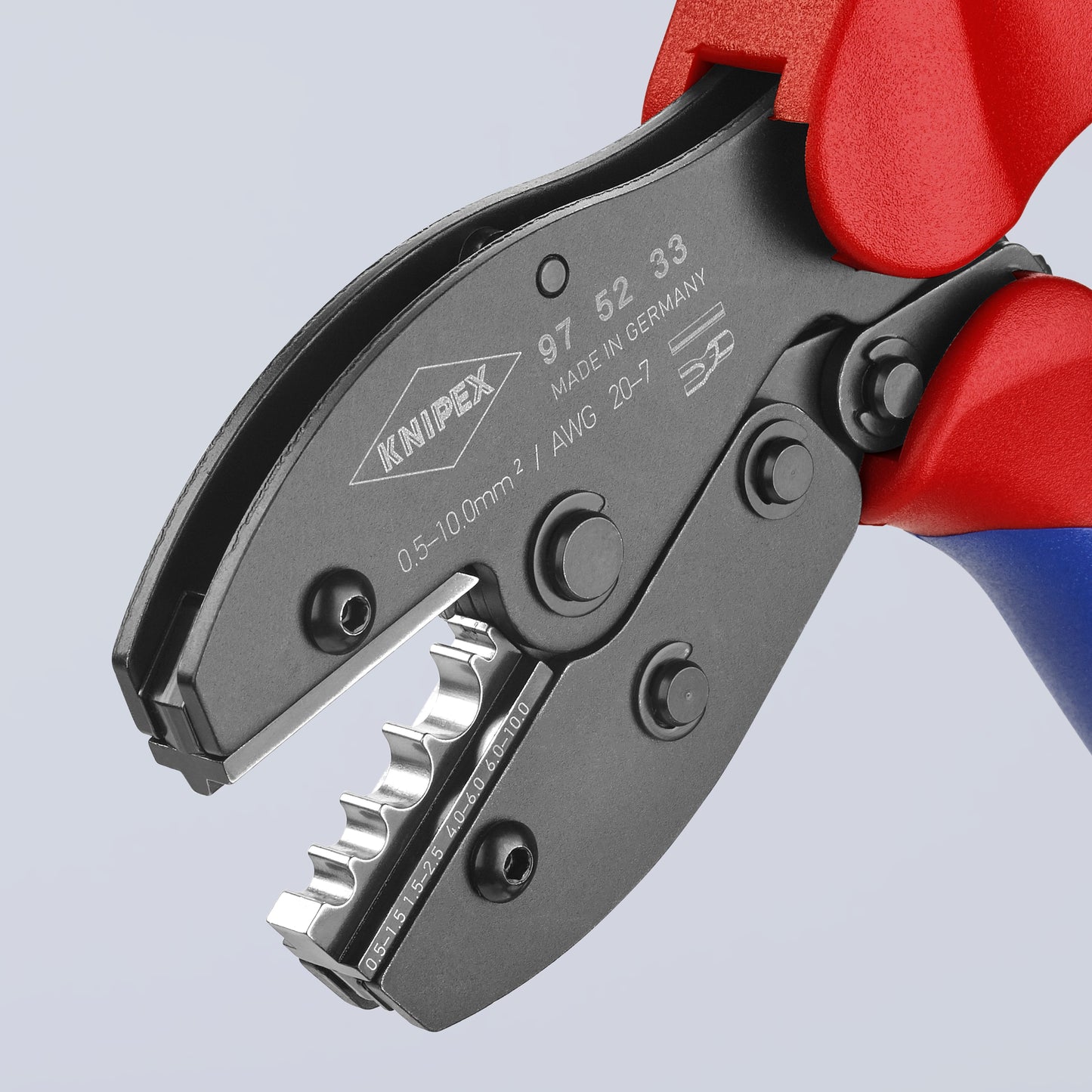 Knipex 97 52 33 Crimping Pliers For Non-insulated Crimp Terminals, Tube and Compression Cable Lugs - image 4