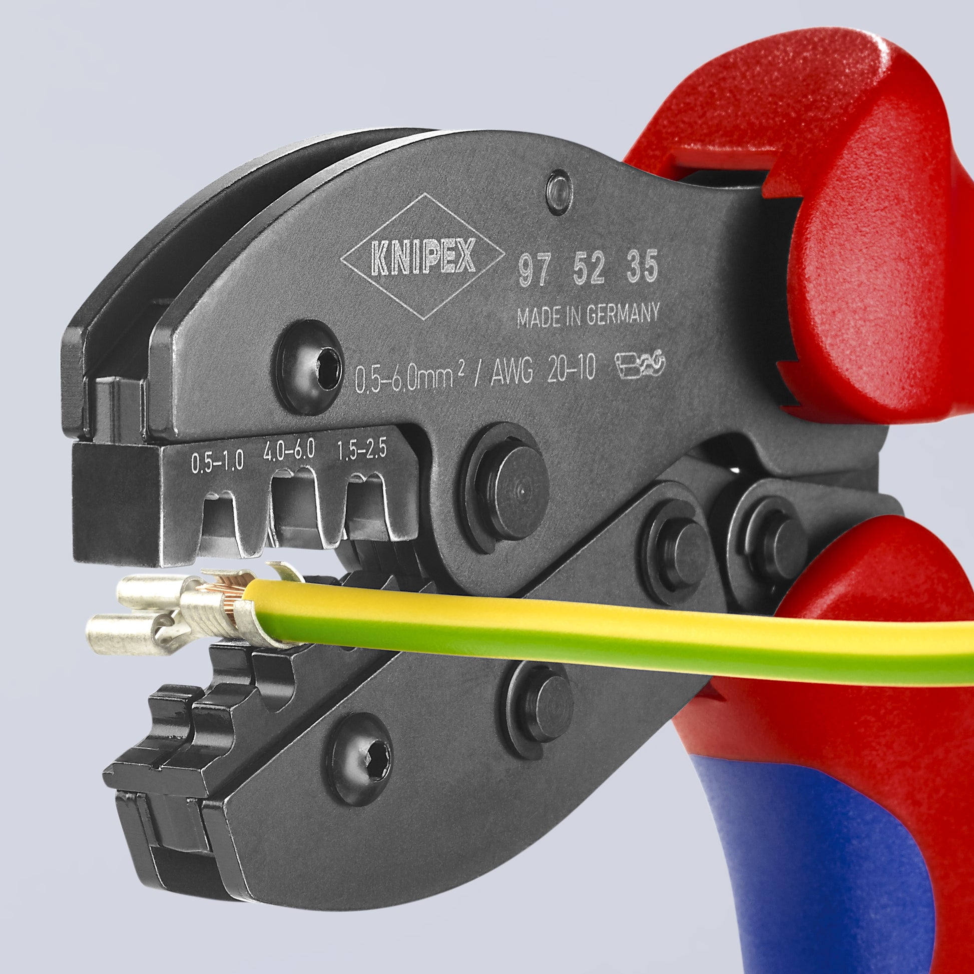 Knipex 97 52 35 Crimping Pliers For Non-Insulated Open Plug-Type Connectors (Plug Width 4.8 and 6.3 mm) - image 6