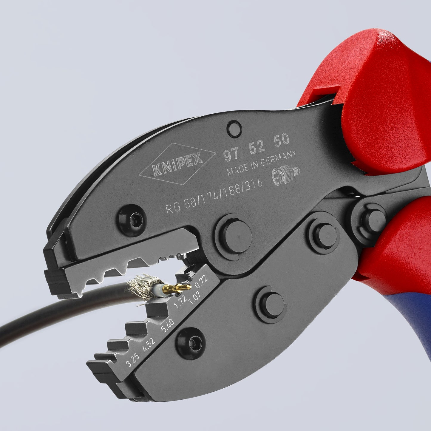 Knipex 97 52 50 Crimping Pliers For COAX, BNC and TNC Connectors For RG58/174/188/316 - image 7
