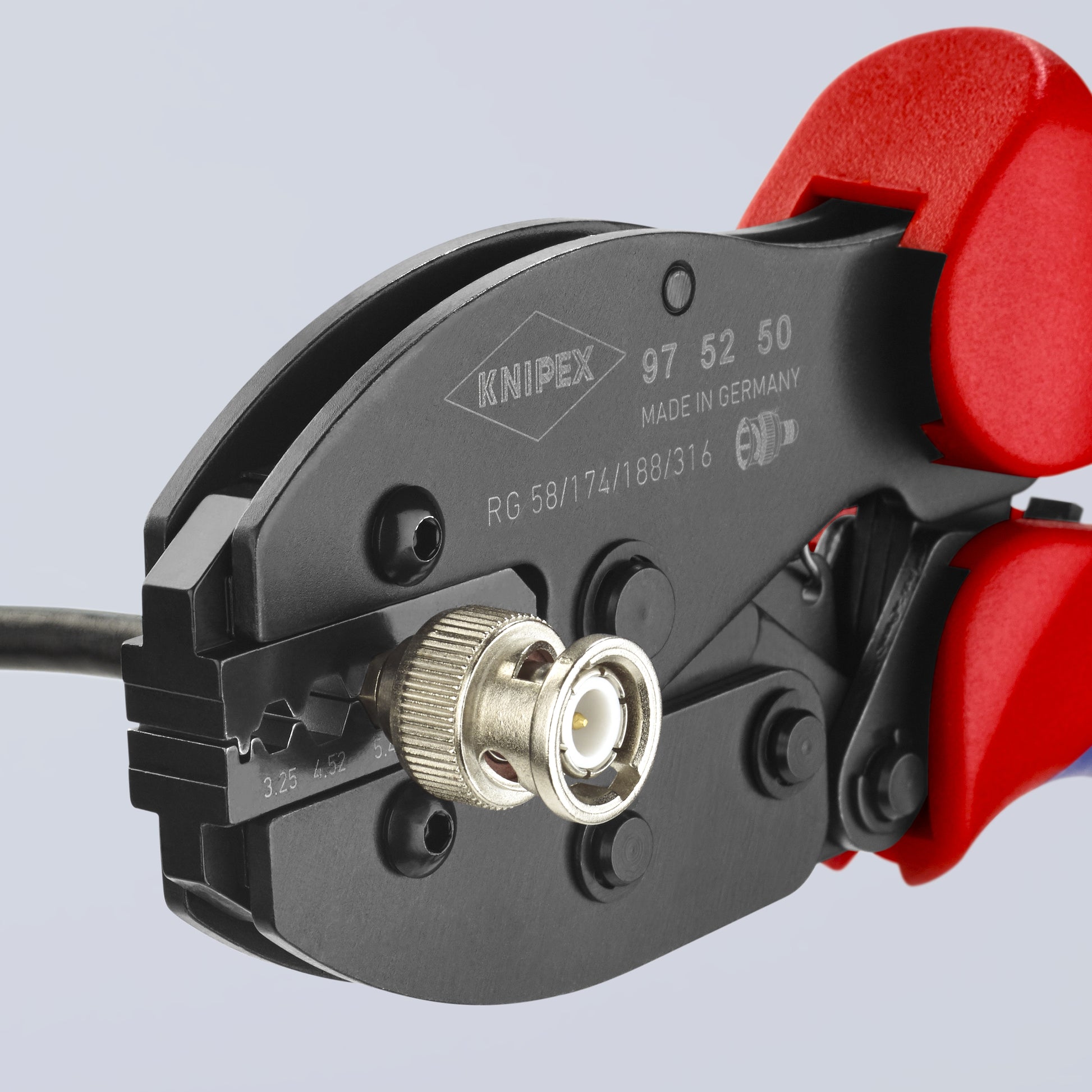 Knipex 97 52 50 Crimping Pliers For COAX, BNC and TNC Connectors For RG58/174/188/316 - image 11