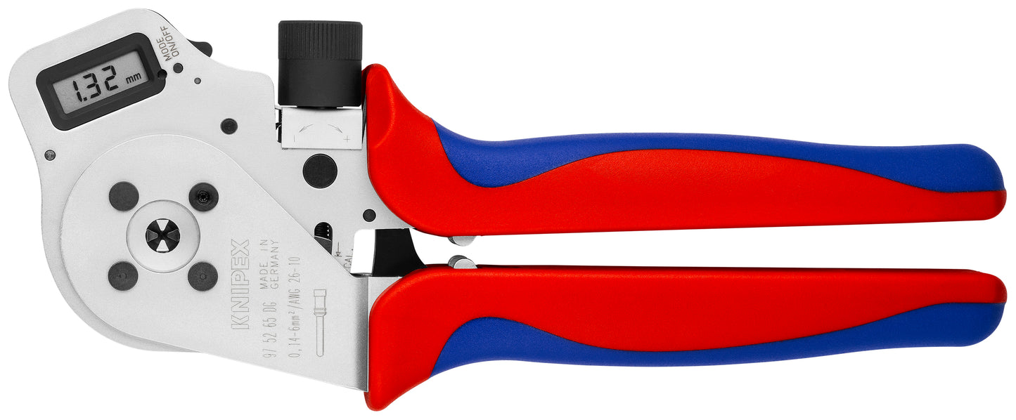 Knipex 97 52 65 DG Digital Crimping Pliers-Four Mandrel For Turned Contacts - KNIPEX Tools